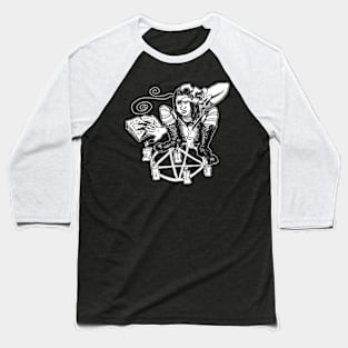 Heavy Metal Witch Baseball T-Shirt